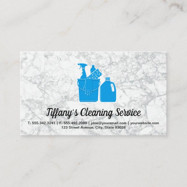 Cleaning Service | Sanitizing Tools Business Card (Front)