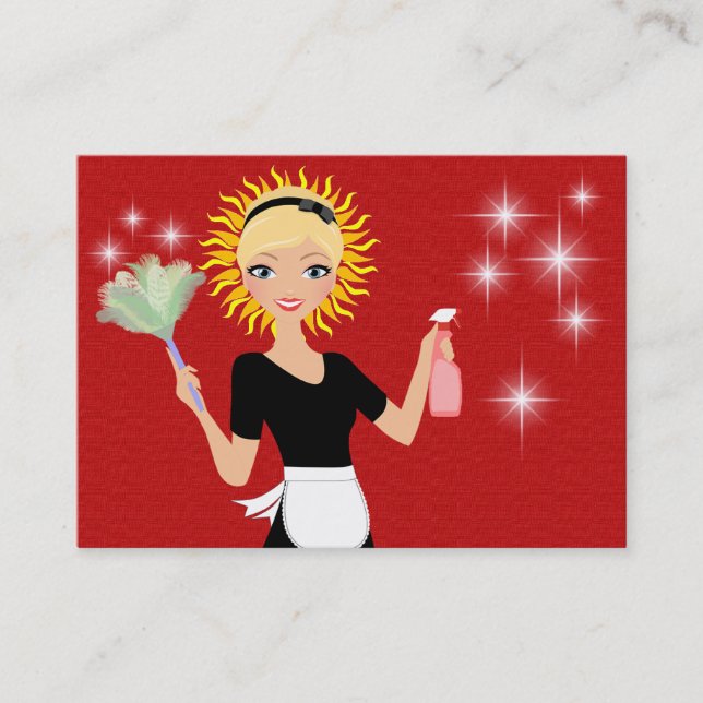 Cleaning Service - SRF Business Card (Front)