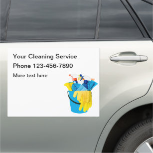 Cleaning Service Template Mobile Advertising Car Magnet