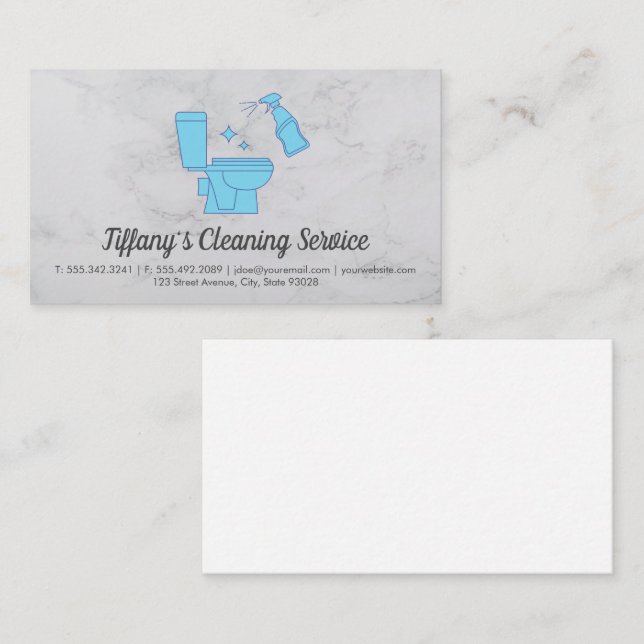 Cleaning Service | Toilet Spraying | Maid Business Card (Front/Back)