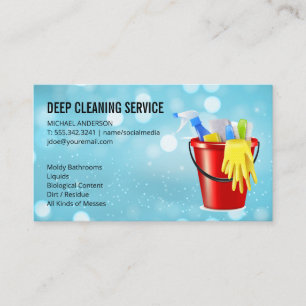 Cleaning Service   Tools Business Card