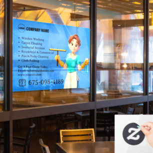 Cleaning Service Window Cling