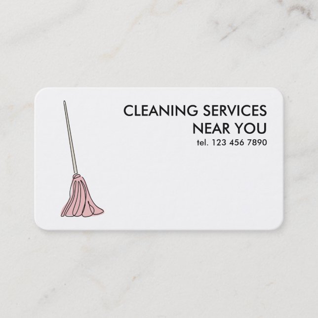 Cleaning Services 24/7 Emergency Business Card (Front)