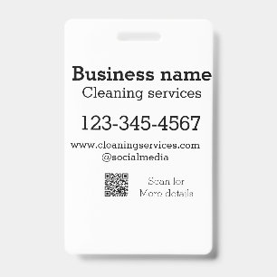 Cleaning services add number website email address badge