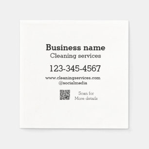 Cleaning services add number website email address napkin
