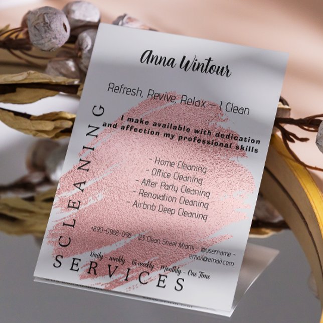 Cleaning Services Blush Rose Gold Scan To Connect Flyer (Cleaning Services Blush Rose Gold Scan To Connect Flyer)