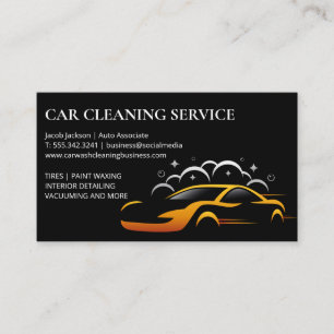 Cleaning Services   Car Wash Cleaning Logo Business Card