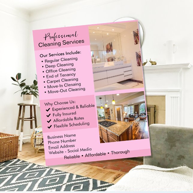 Cleaning Services Flyer | Editable House Cleaning  (Creator Uploaded)