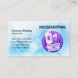 Cleaning Services   House Cleaning   Blue Collar Business Card