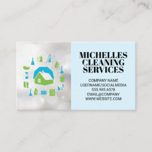 Cleaning Services House Cleaning Equipment Business Card
