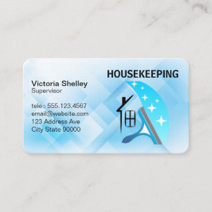 Cleaning Services   House Cleaning   Squeegee Business Card