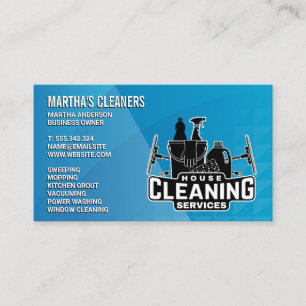 Cleaning Services House Keeper Business Card
