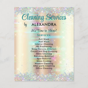 Cleaning Services House Keeping Gold Sparkles Flyer