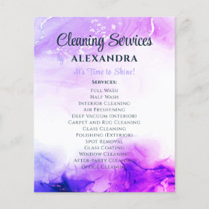 Cleaning Services House Keeping Watercolor Purple Flyer