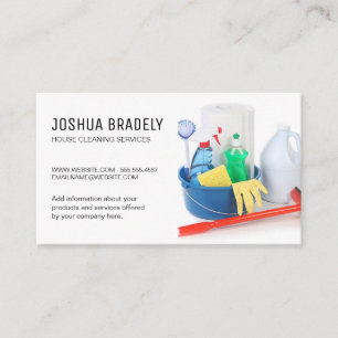 Cleaning Services Housekeeping Supplies Business Card