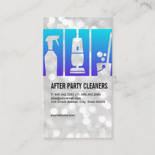 Cleaning Services Icons   House Cleaners Business Card