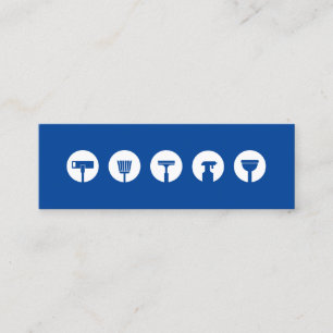 Cleaning services icons  mini business card