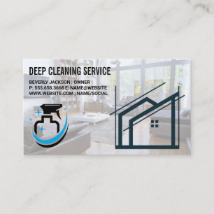 Cleaning Services   Living Room  Business Card