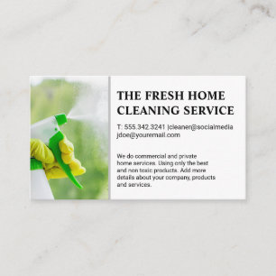 Cleaning Services   Maid Cleaning Window Business Card