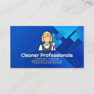 Cleaning Services   Maid   Janitorial Business Card