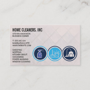 Cleaning Services   Maid Service Icons Business Card