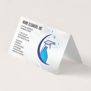 Cleaning Services   Maid Service   Spray Bottle Business Card