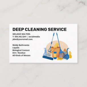 Cleaning Services   Maid Spraying   Cleaner Tools Business Card