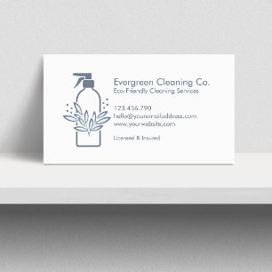 Cleaning Services Modern Eco House Cleaning Business Card