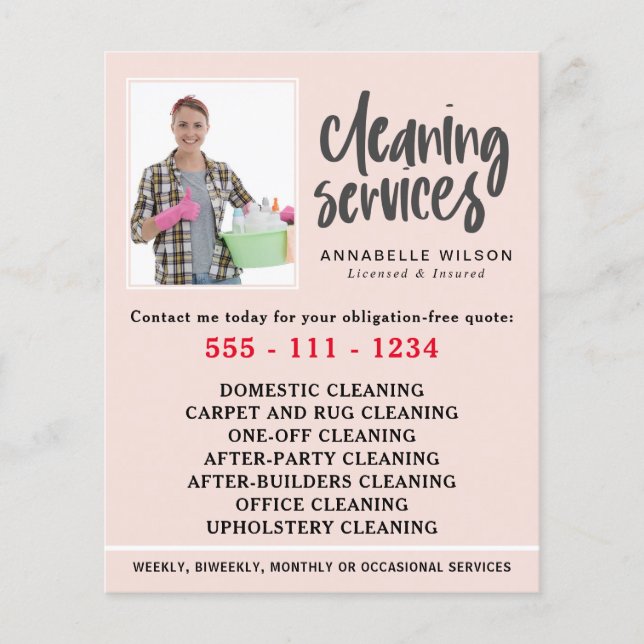 Cleaning Services Modern Photo Flyer (Front)