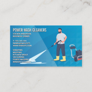 Cleaning Services   Pressure Wash Cleaner Business Card