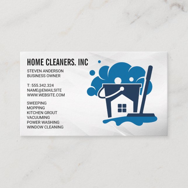 Cleaning Services | Sanitizing Tools Business Card (Front)