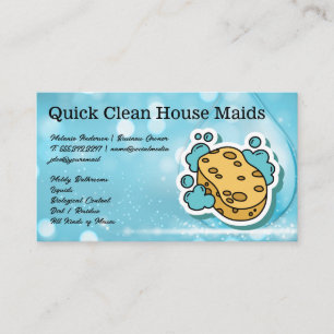 Cleaning Services Sponge Soap Illustration Business Card
