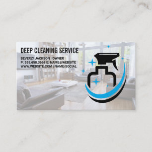 Cleaning Services   Spray Bottle Business Card