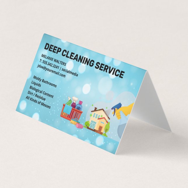 Cleaning Services | Spraying | Maid Cleaner Business Card (Front)
