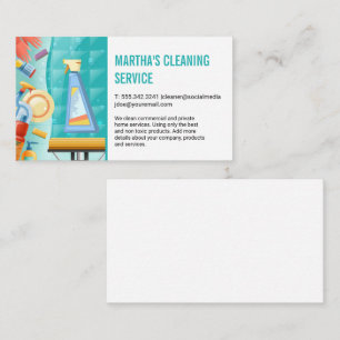 Cleaning Services   Squeegee Dish Clean Business Card