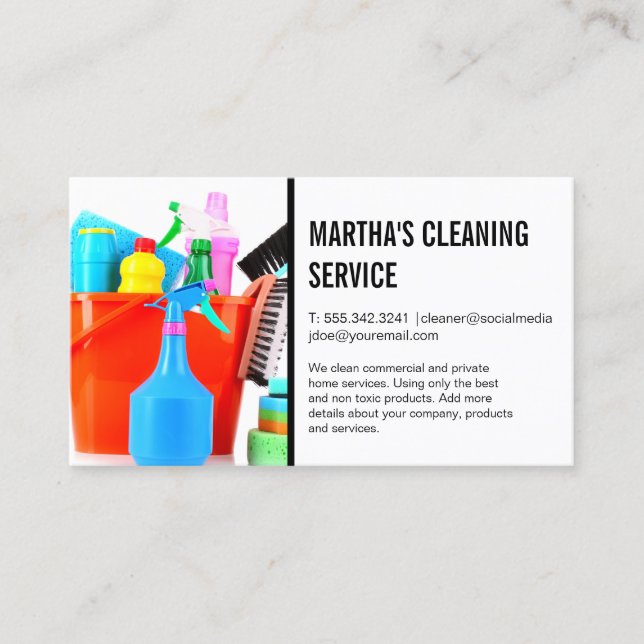 Cleaning Services | Supplies for Cleaning Business Card (Front)