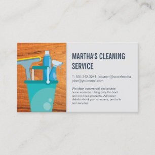 Cleaning Services Supplies for Cleaning Business Card