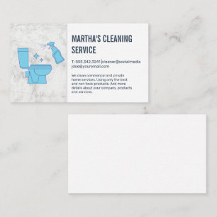 Cleaning Services   Toilet Cleaning  Business Card