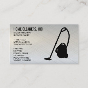 Cleaning Services   Vacuum Logo Business Card
