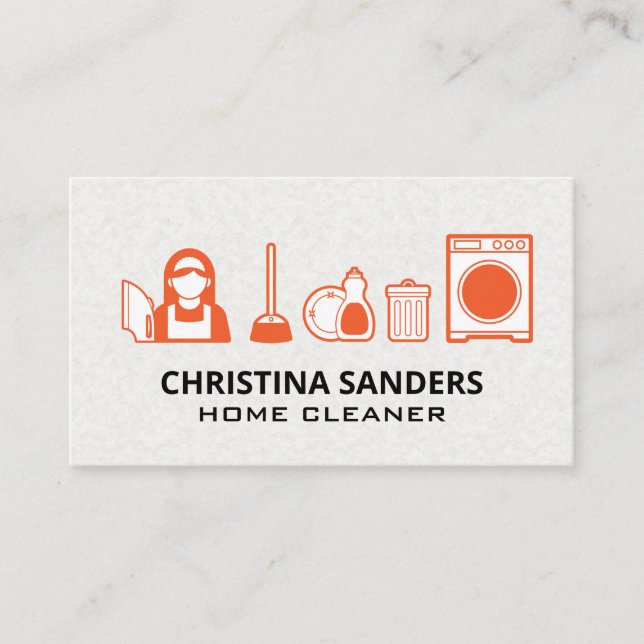 Cleaning Supplies and Services Business Card (Front)