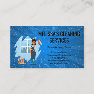 Cleaning Supplies and Tools   Bubbles Blue Maid Business Card