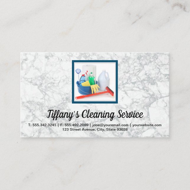 Cleaning Supplies and Tools Business Card (Front)