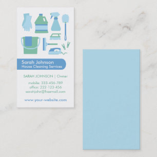 Cleaning Supplies Cleaning Service Business Card