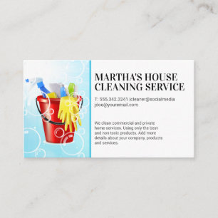 Cleaning Supplies   Soap Bubbles Business  Card