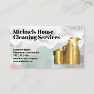 Cleaning Supplies Soap Business Card