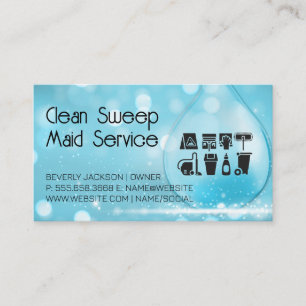 Cleaning Supply Icons   Home Care Business Card