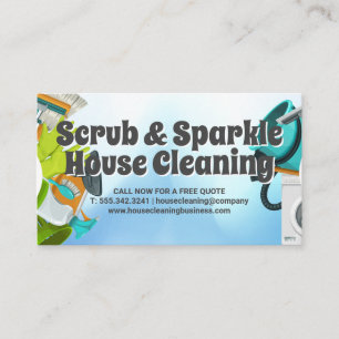 Cleaning Tools and Appliances   House Keeper Business Card