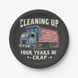 Cleaning up Your 4 years Trump Garbage Inaguration Paper Plate
