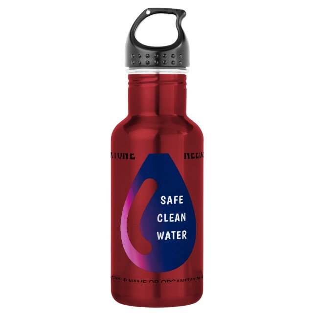 Cleanliness Everyone Needs Safe Clean Water 532 Ml Water Bottle (Front)