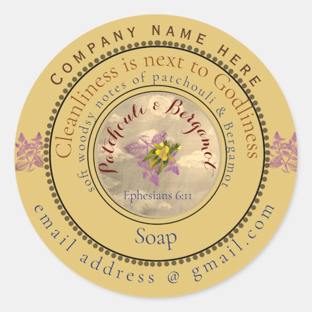 cleanliness is next to godliness  classic round sticker (Front)